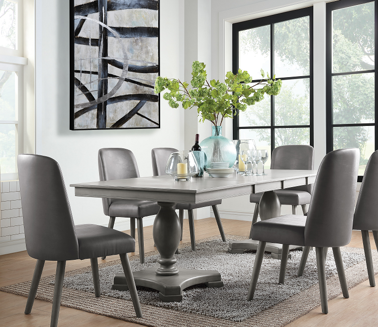 Waylon Gray Oak Dining Table - Luxury Home Furniture (MI)