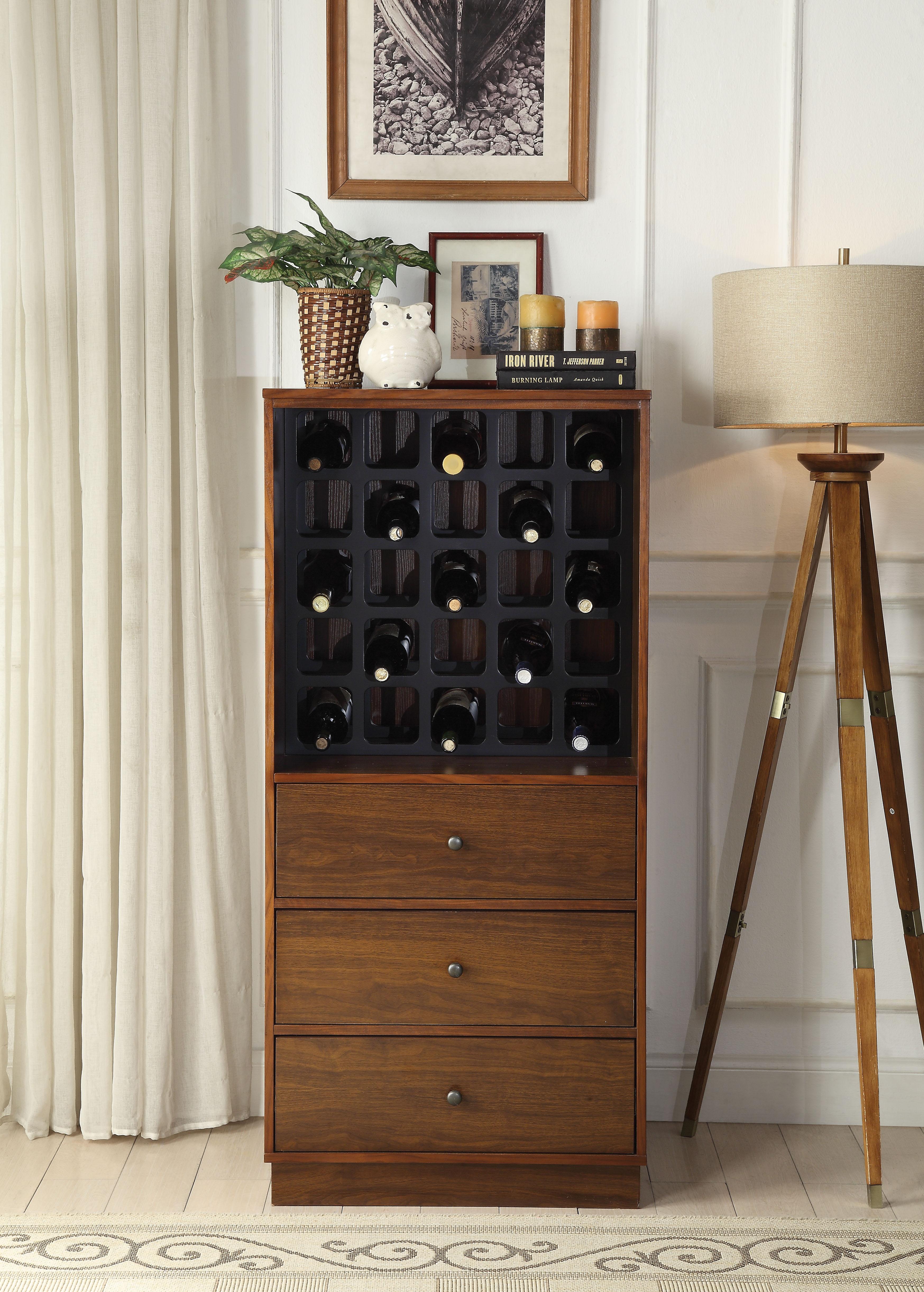 Wiesta Walnut Wine Cabinet - Luxury Home Furniture (MI)