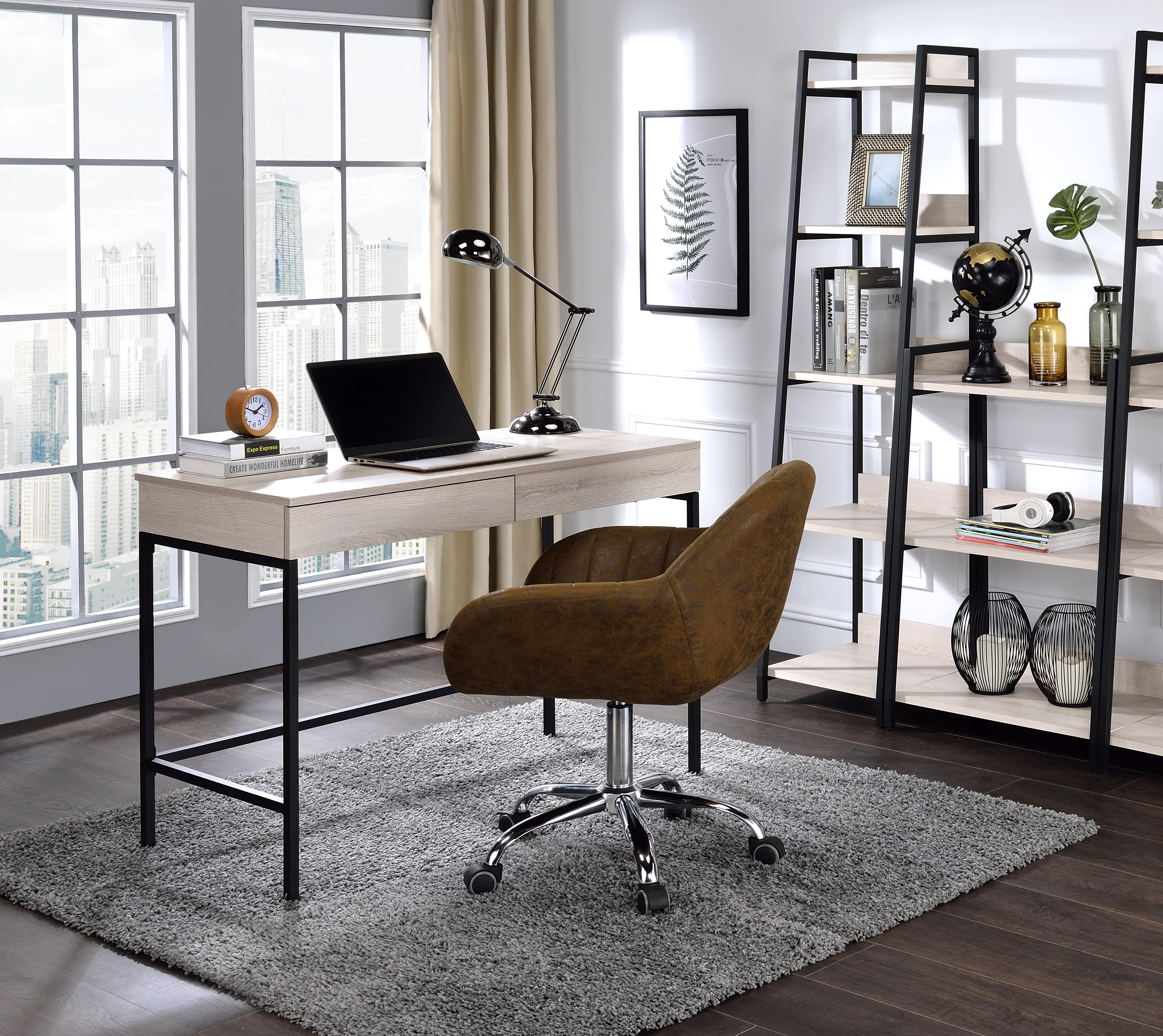 Wendral Natural & Black Desk - Luxury Home Furniture (MI)