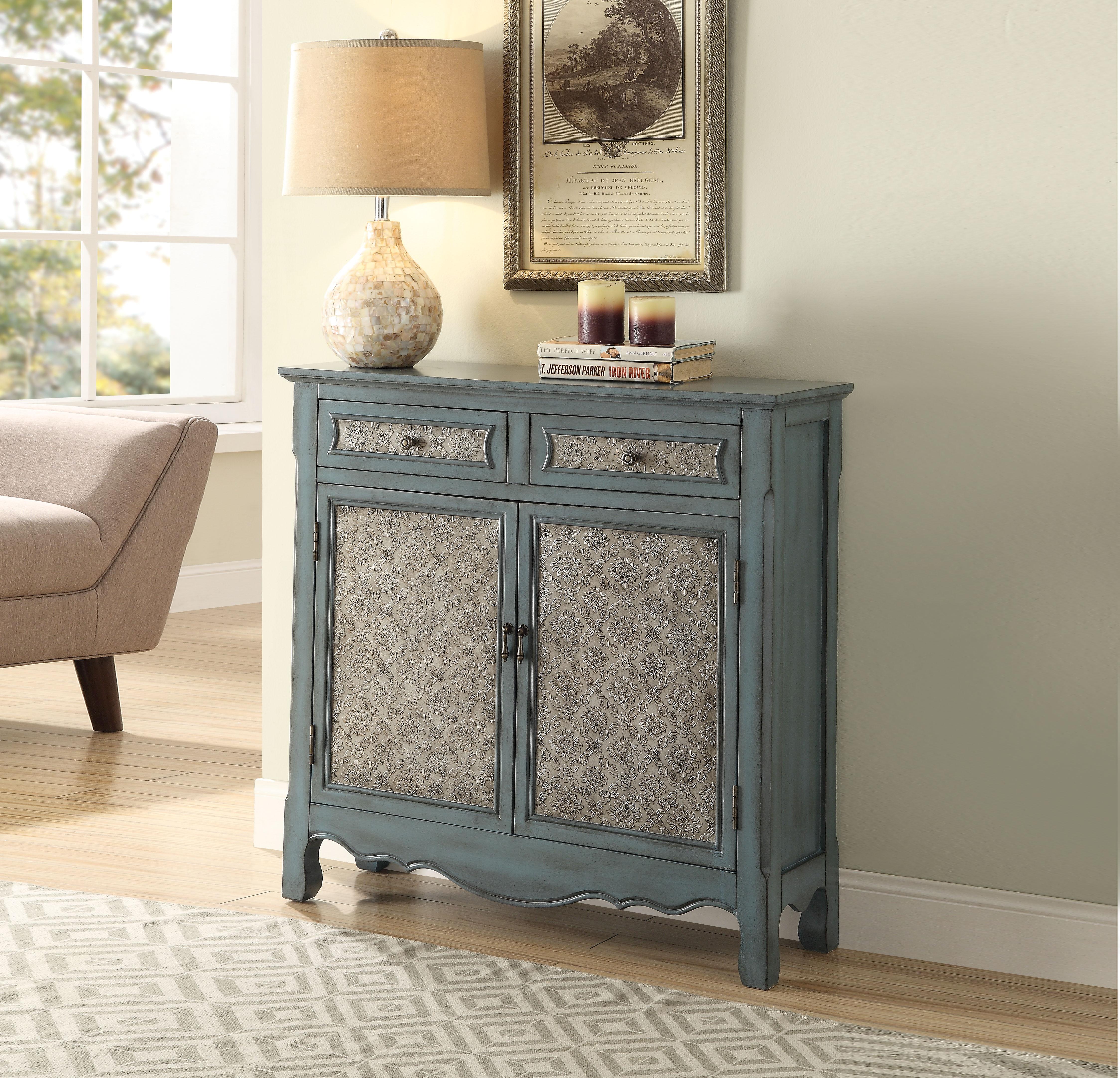 Winchell Antique Blue Console Table - Luxury Home Furniture (MI)