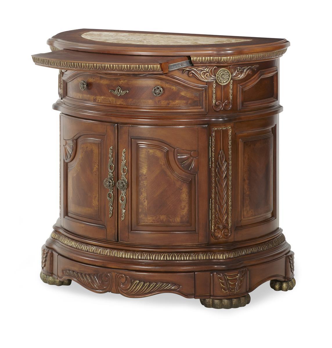 Cortina Bedside Chest in Honey Walnut - Luxury Home Furniture (MI)