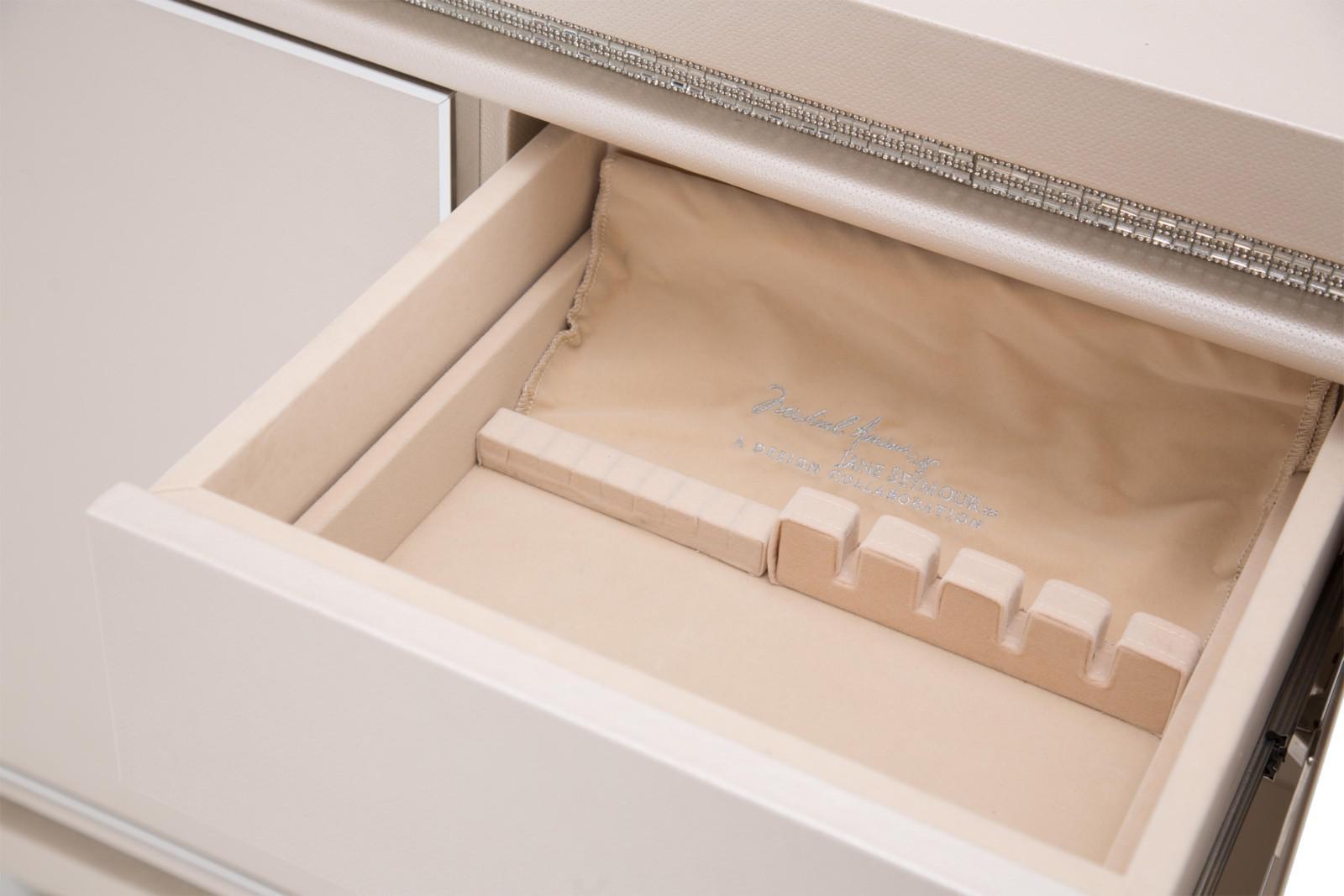 Glimmering Heights Upholstered Dresser in Ivory - Luxury Home Furniture (MI)