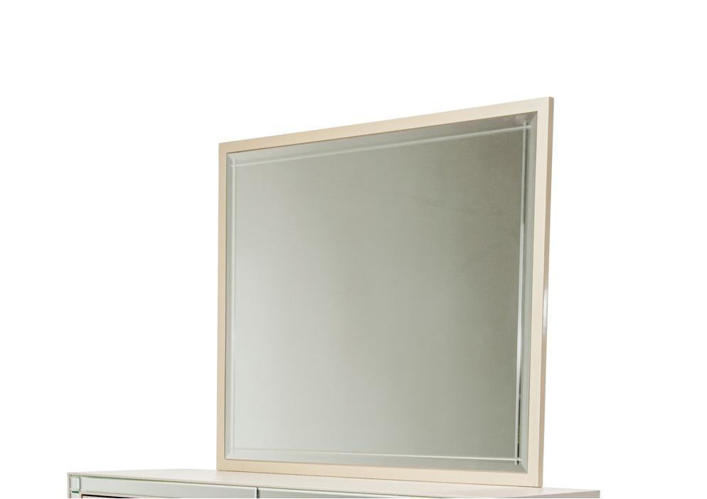 Hollywood Loft Rectangular Dresser Mirror in Frost - Luxury Home Furniture (MI)