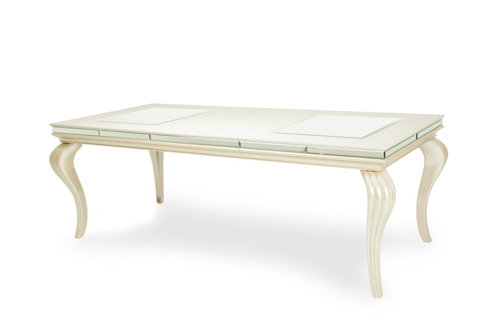 Hollywood Loft Rectangular Leg Dining Table in Frost 9001600-104