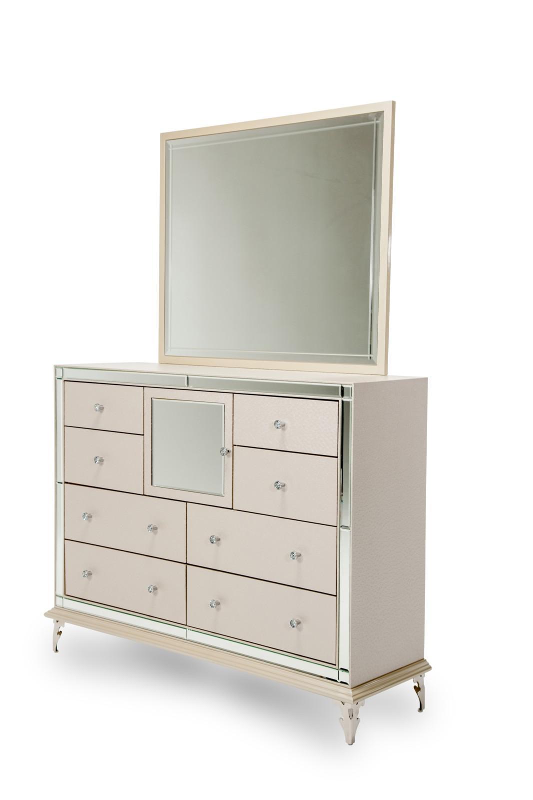 Hollywood Loft Upholstered Dresser in Frost - Luxury Home Furniture (MI)