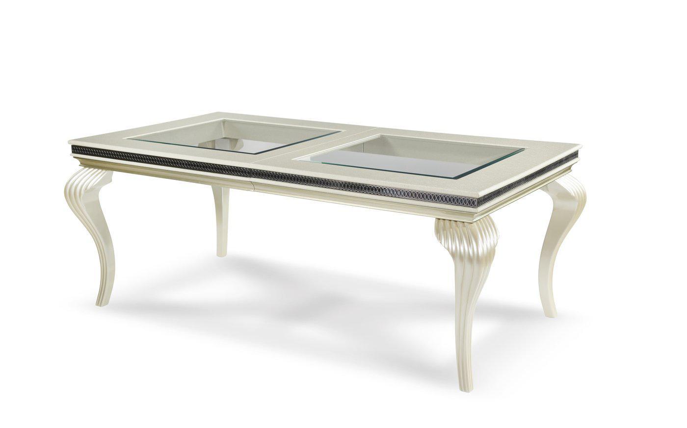 Hollywood Swank Leg Dining Table in Pearl Caviar - Luxury Home Furniture (MI)