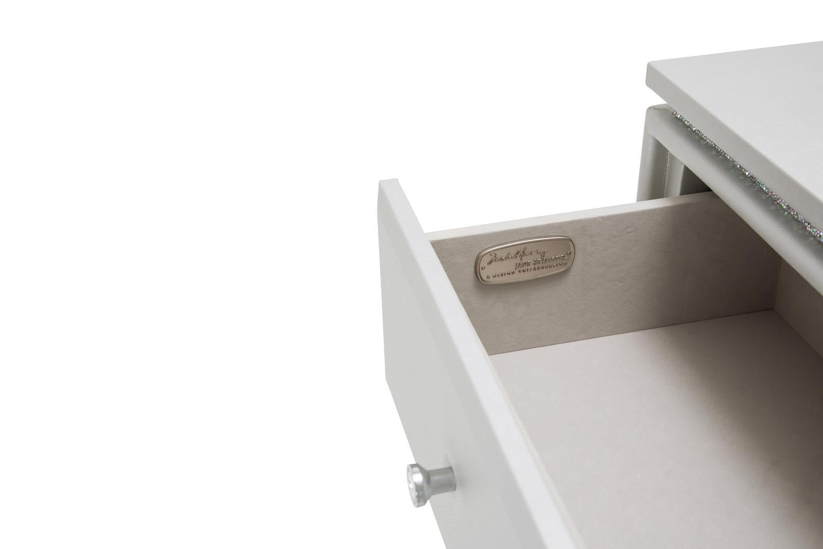 Melrose Plaza Upholstered Dresser in Dove - Luxury Home Furniture (MI)