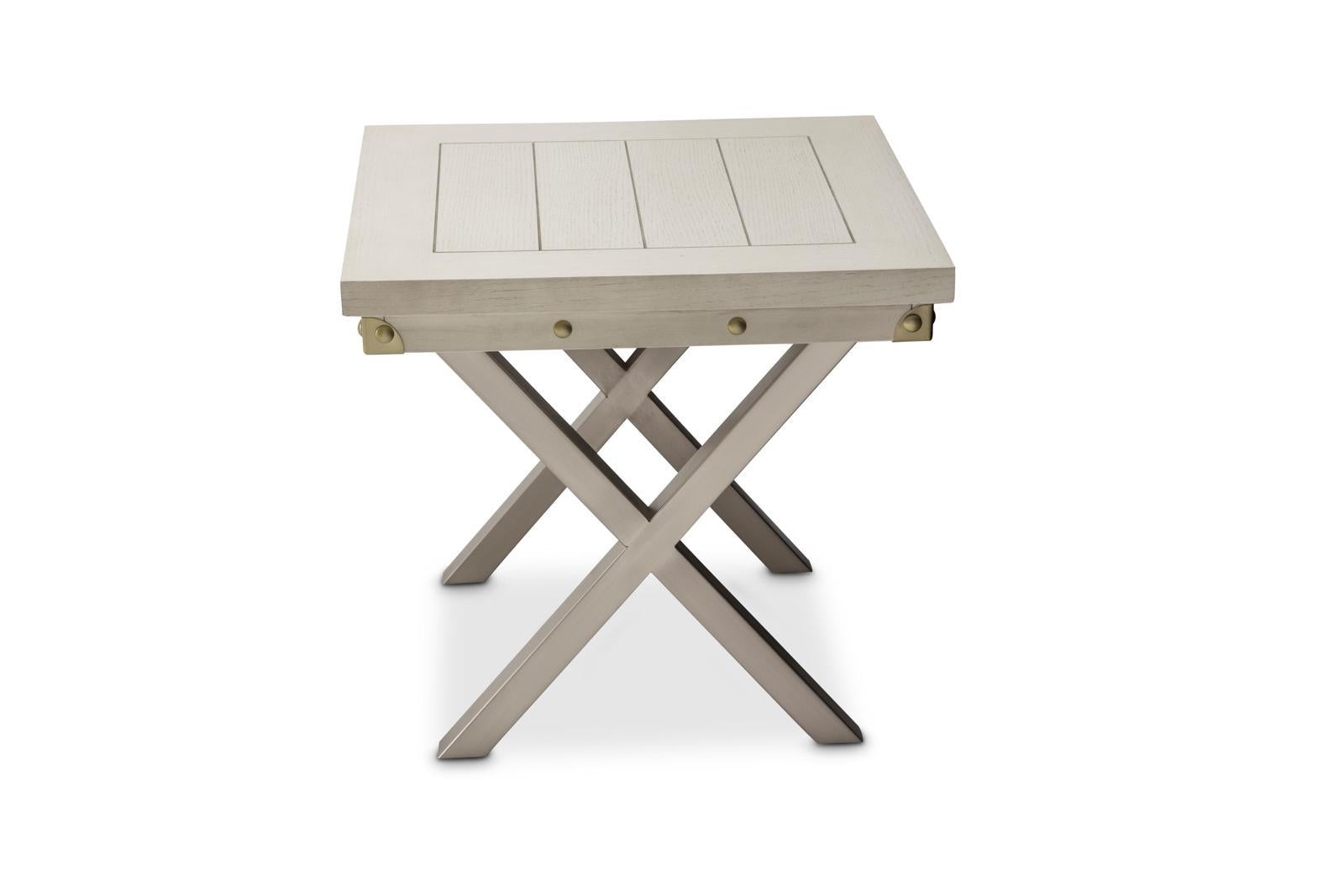 Menlo Station End Table in DoveGray - Luxury Home Furniture (MI)