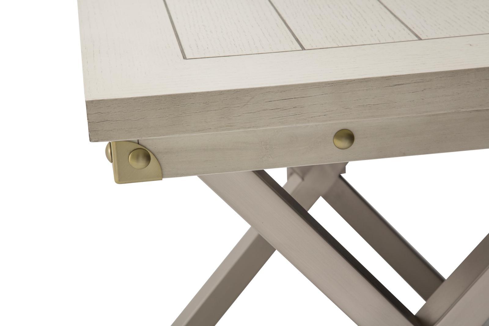 Menlo Station End Table in DoveGray - Luxury Home Furniture (MI)