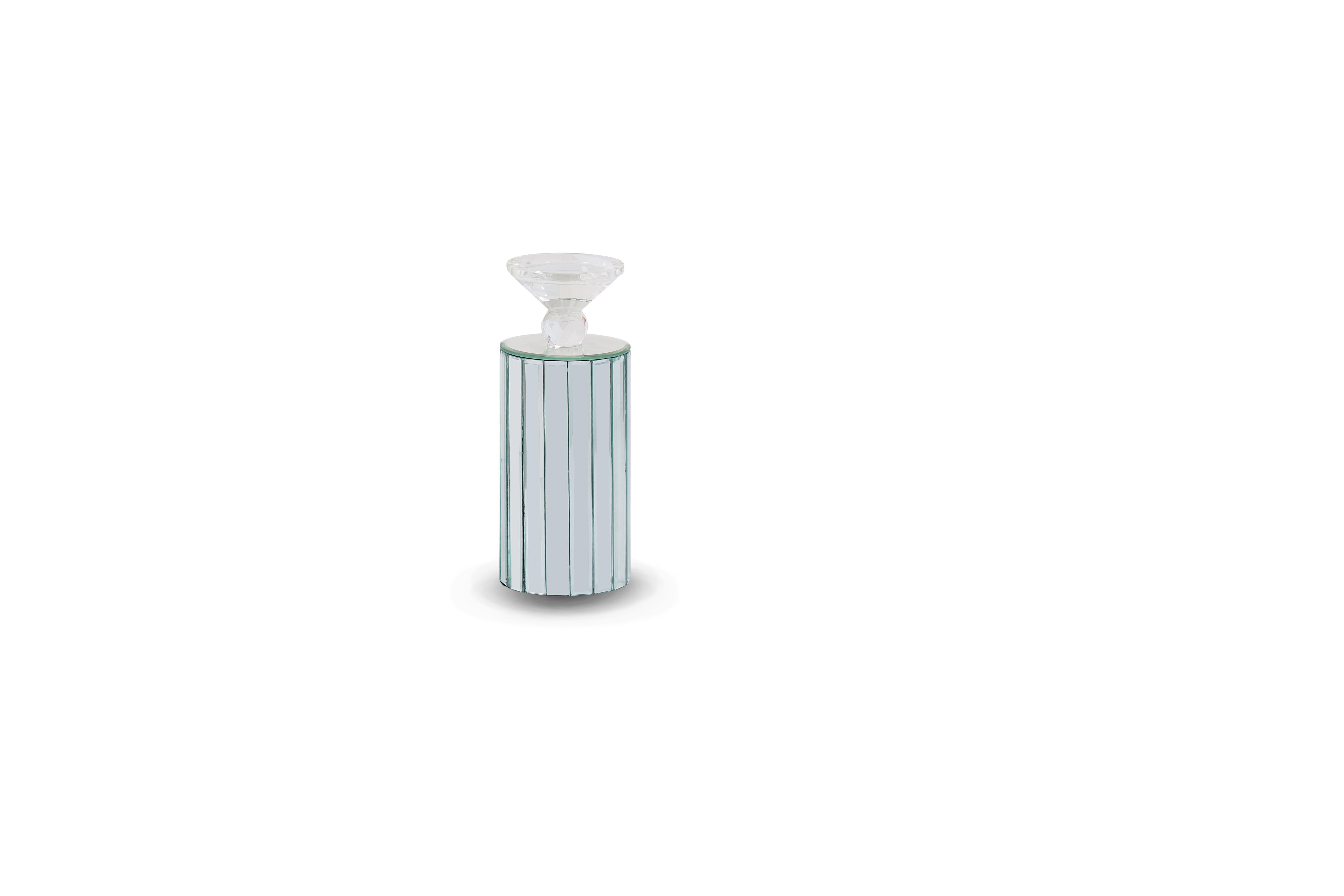Montreal Barrel Mirrored Candle Holder, (6/pack) - Luxury Home Furniture (MI)
