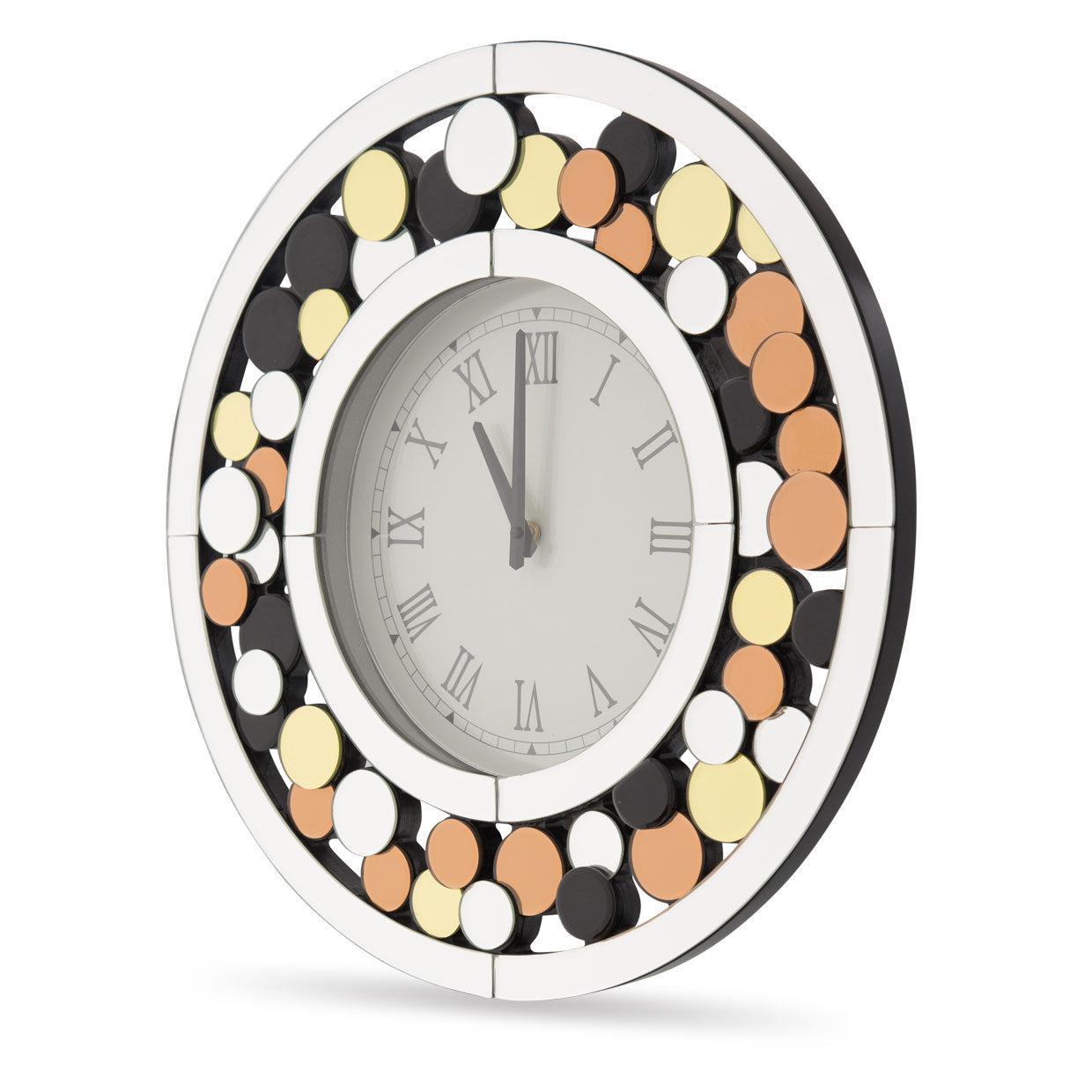 Montreal Round Clock w/Colored Accents - Luxury Home Furniture (MI)