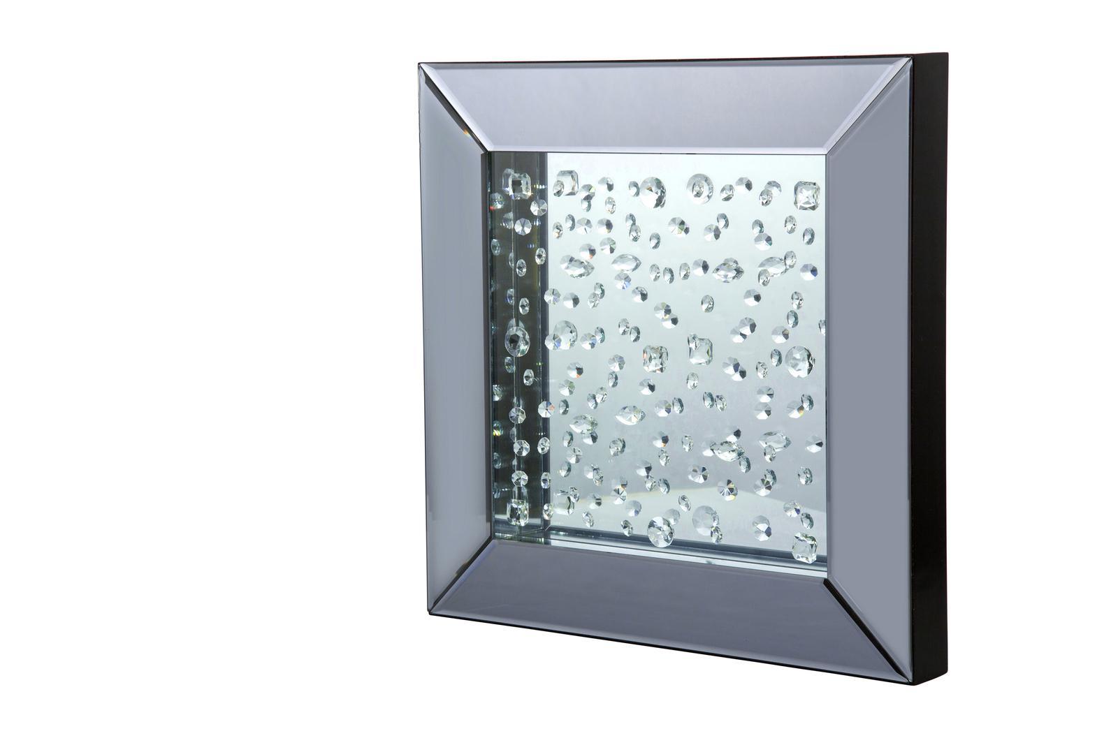 Montreal Square Wall Mirror w/Crystals - Luxury Home Furniture (MI)