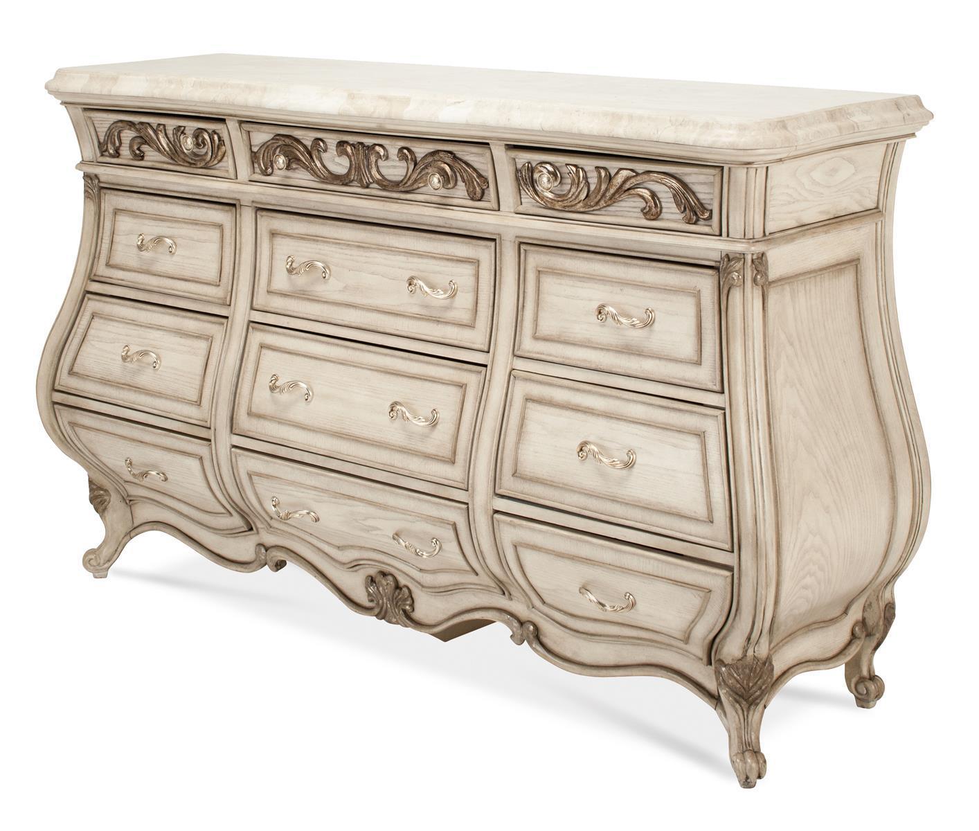 Platine de Royale Dresser in Champagne - Luxury Home Furniture (MI)