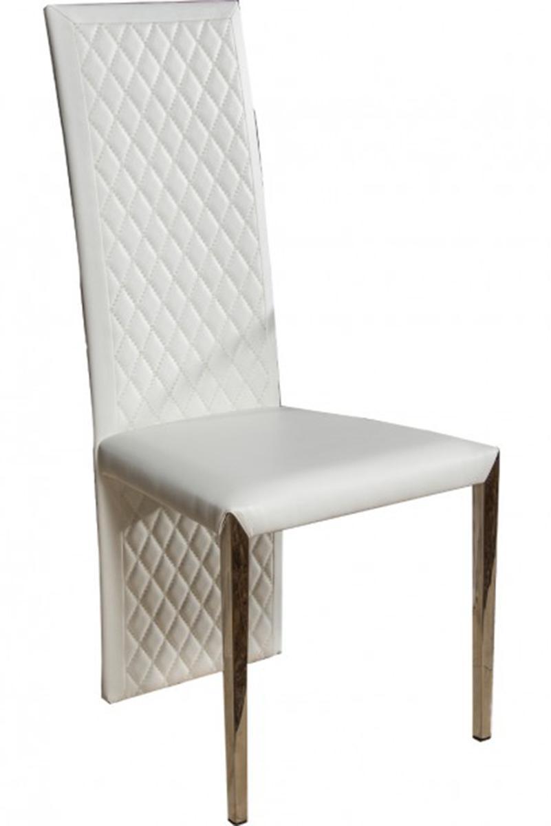 State St Short Side Chair in Glossy White (Set of 2) - Luxury Home Furniture (MI)