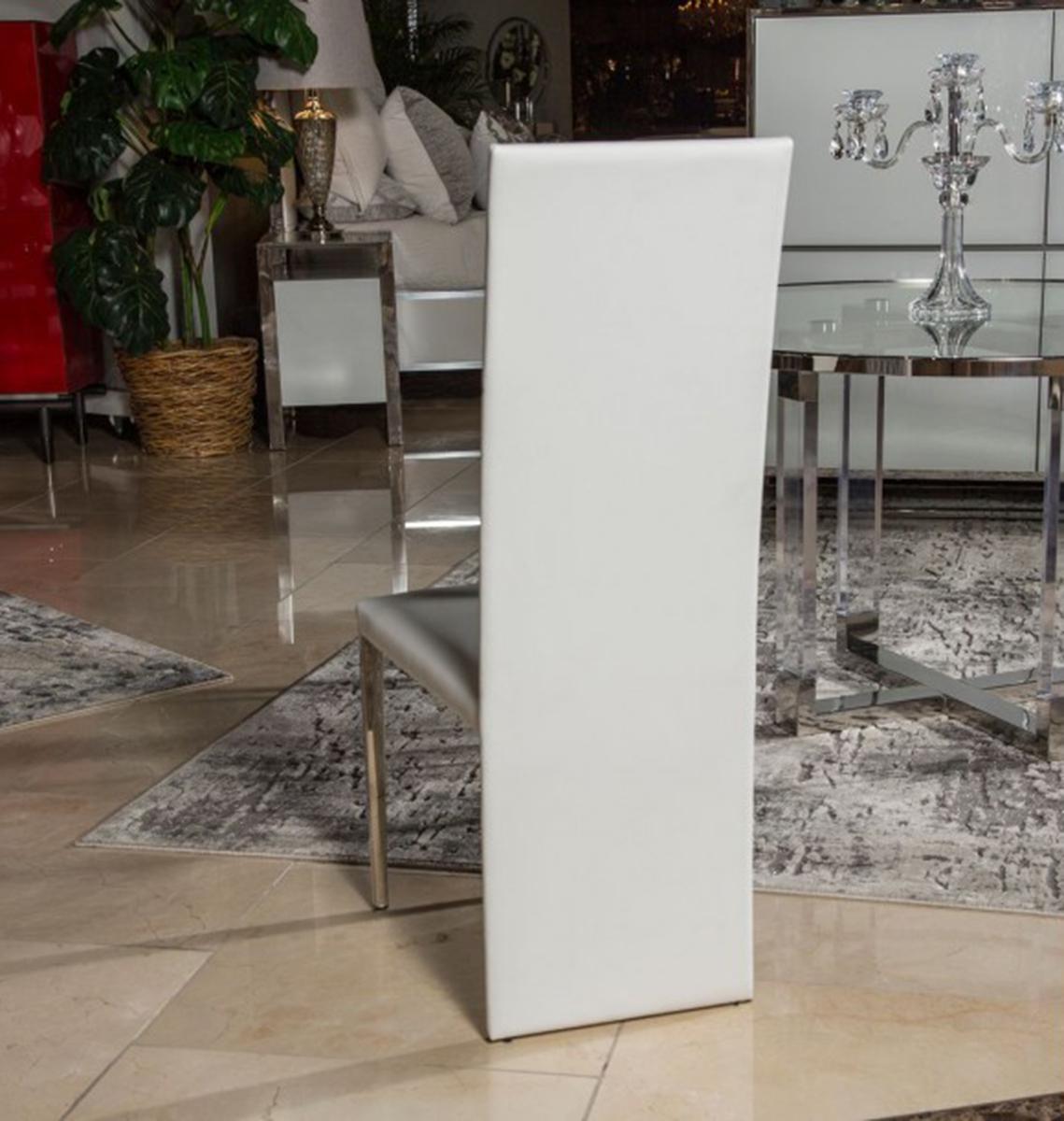 State St Short Side Chair in Glossy White (Set of 2) - Luxury Home Furniture (MI)