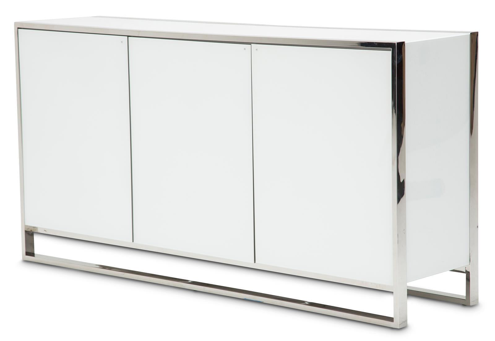 State St Sideboard in Glossy White - Luxury Home Furniture (MI)