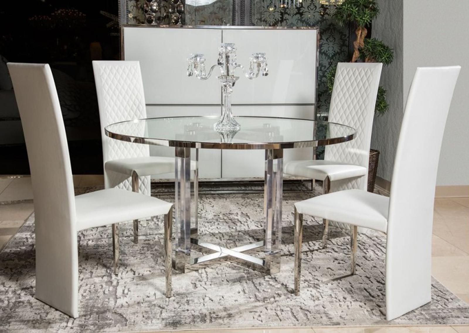 State St Short Side Chair in Glossy White (Set of 2) - Luxury Home Furniture (MI)