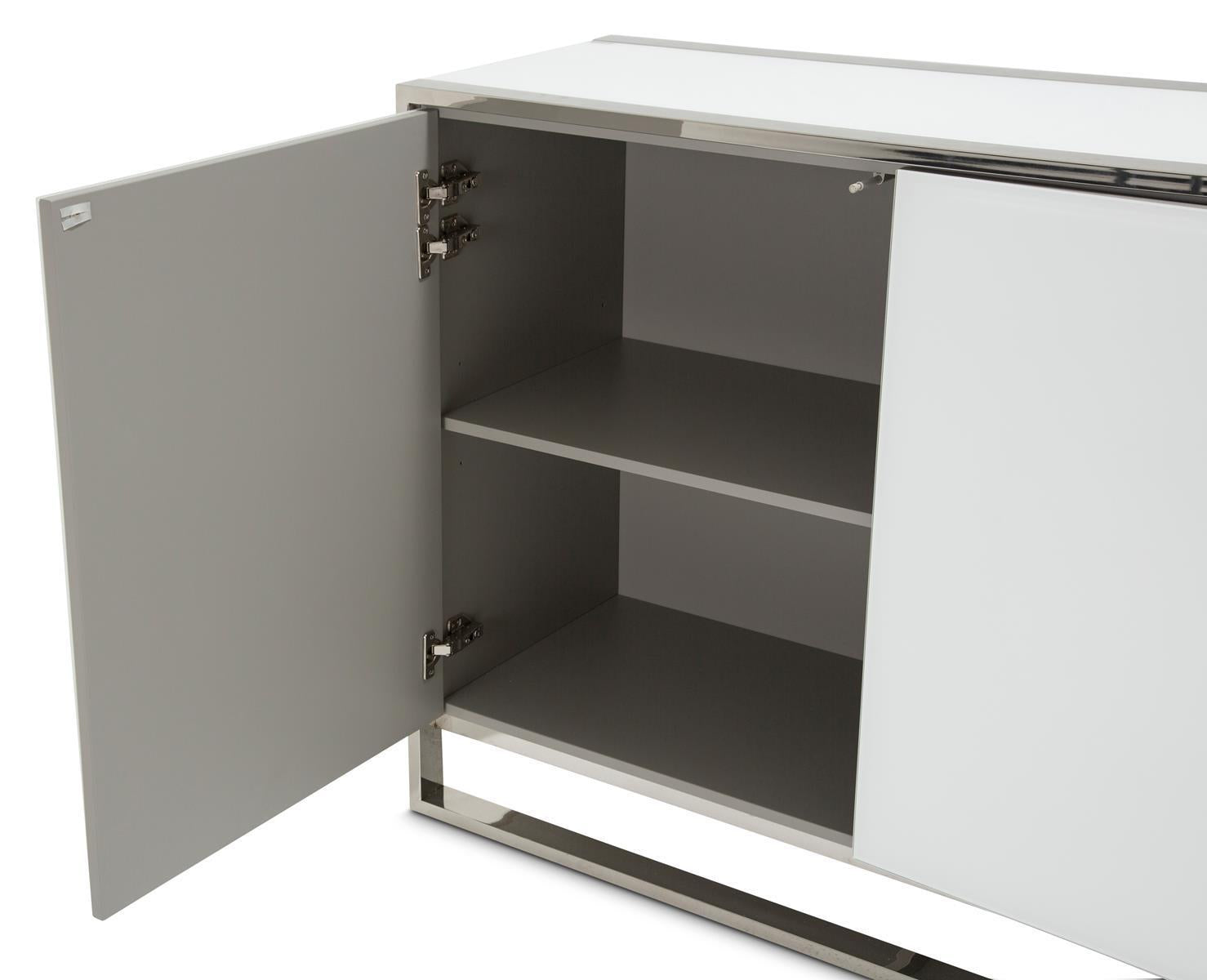 State St Sideboard in Glossy White - Luxury Home Furniture (MI)