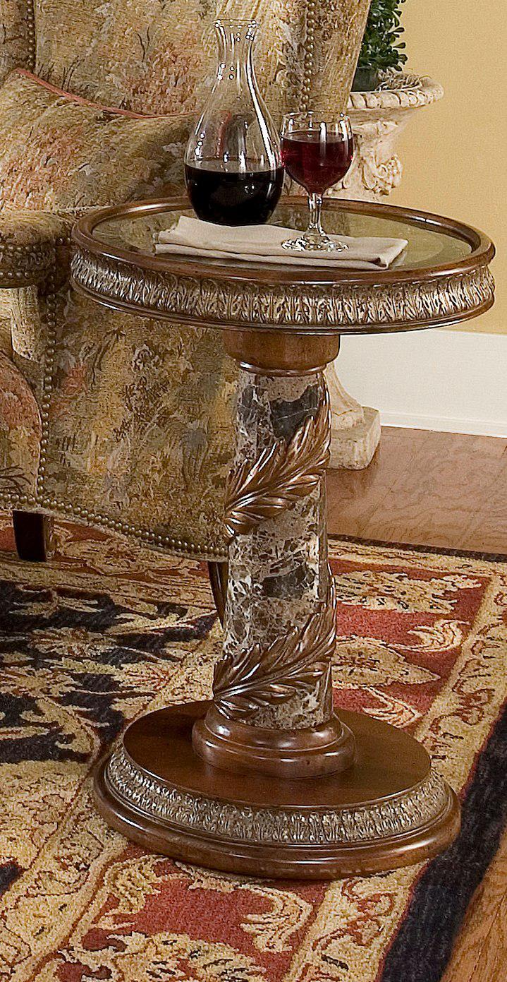 Villa Valencia Chair Side Table in Classic Chestnut - Luxury Home Furniture (MI)