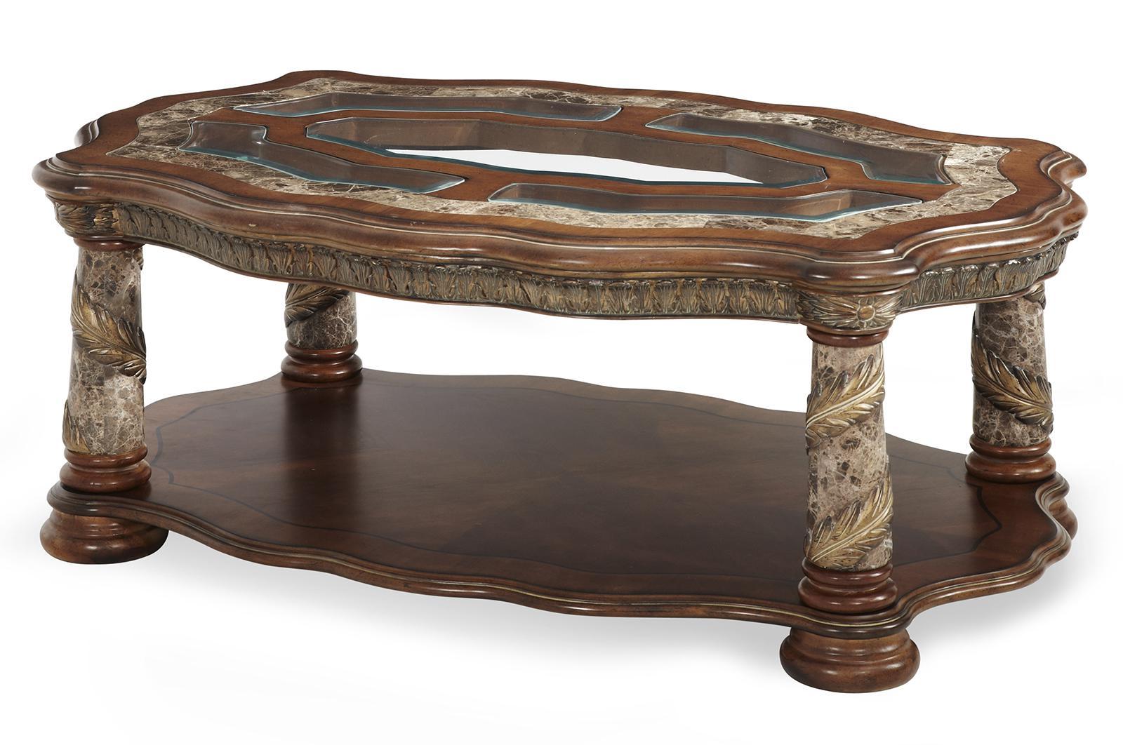Villa Valencia Cocktail Table in Classic Chestnut - Luxury Home Furniture (MI)