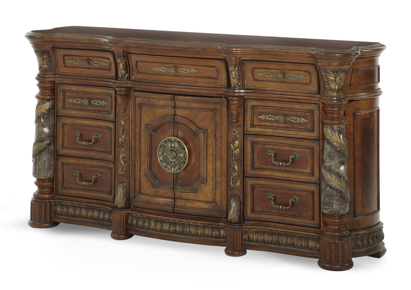 Villa Valencia Storage Console-Dresser in Chestnut - Luxury Home Furniture (MI)