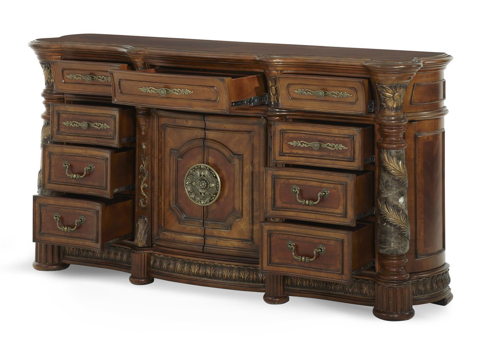 Villa Valencia Storage Console-Dresser in Chestnut - Luxury Home Furniture (MI)