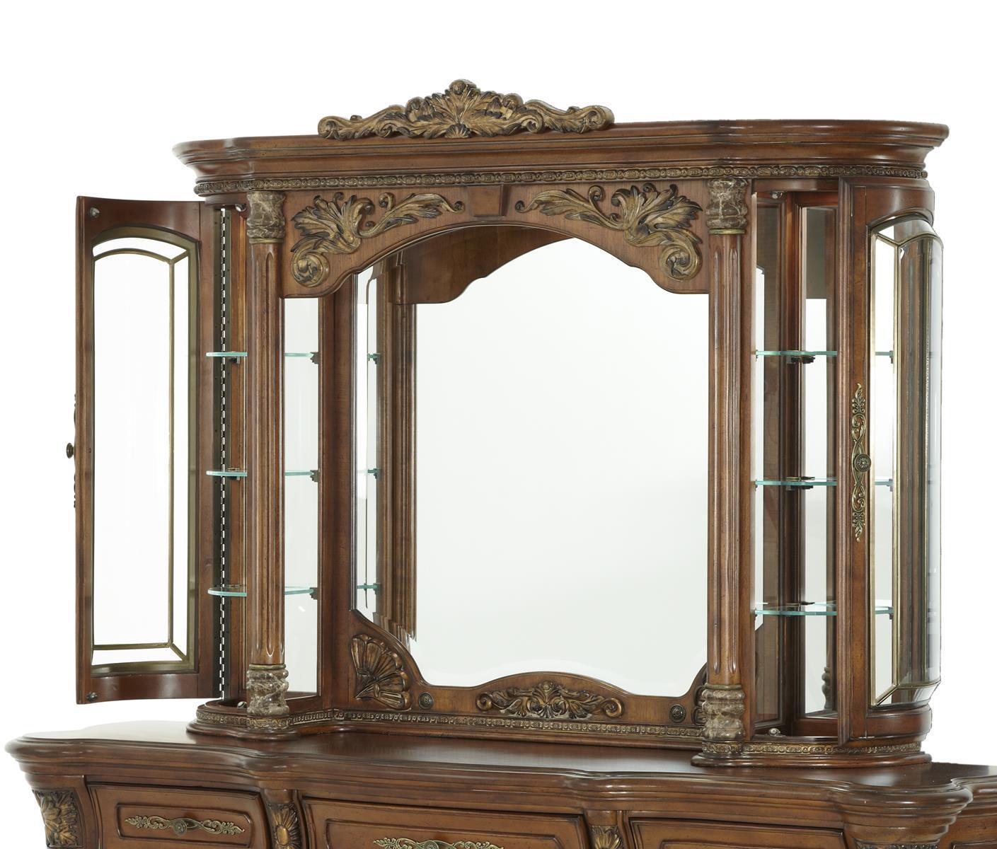 Villa Valencia Mirror with Lighting Box in Chestnut - Luxury Home Furniture (MI)