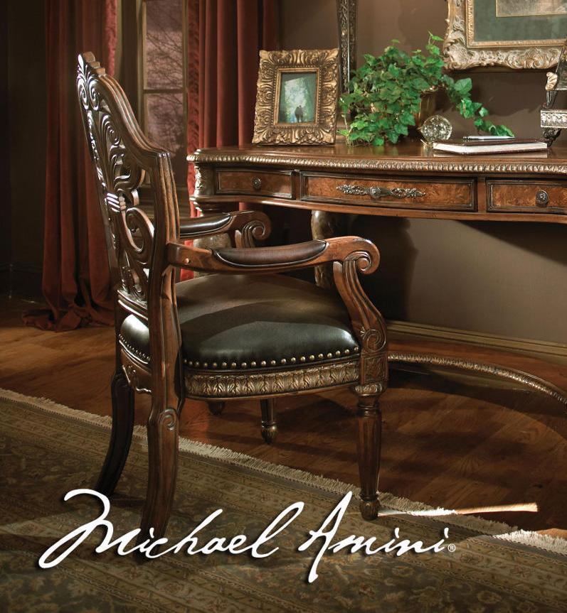 Villa Valencia Writing Desk Chair in Chestnut - Luxury Home Furniture (MI)