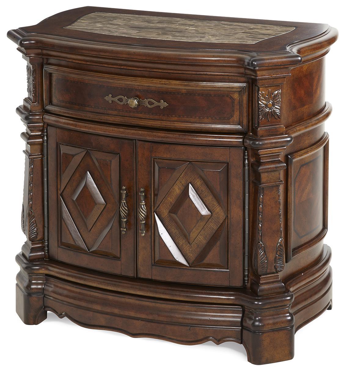 Windsor Court Nightstand in Vintage Fruitwood - Luxury Home Furniture (MI)