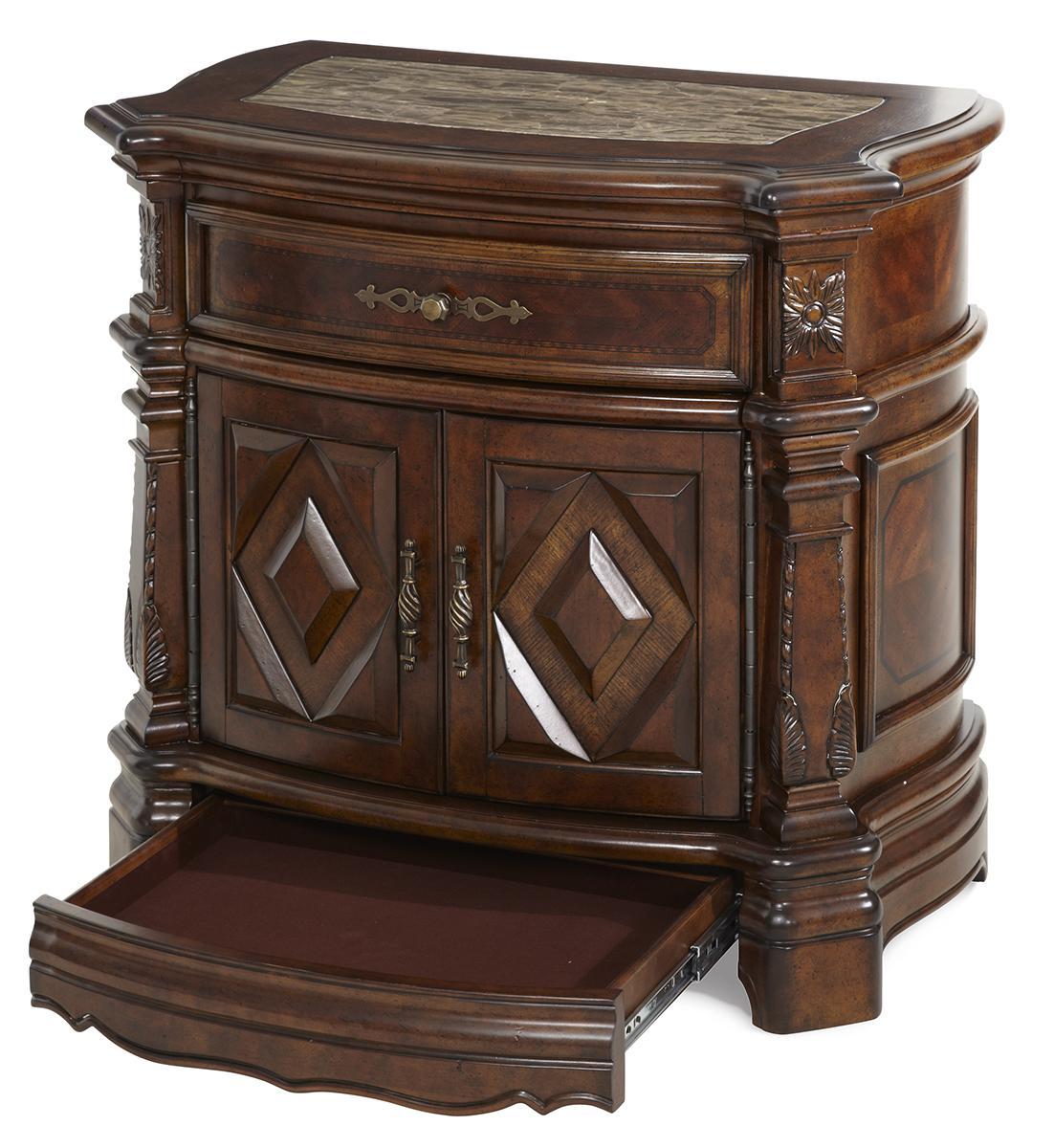 Windsor Court Nightstand in Vintage Fruitwood - Luxury Home Furniture (MI)