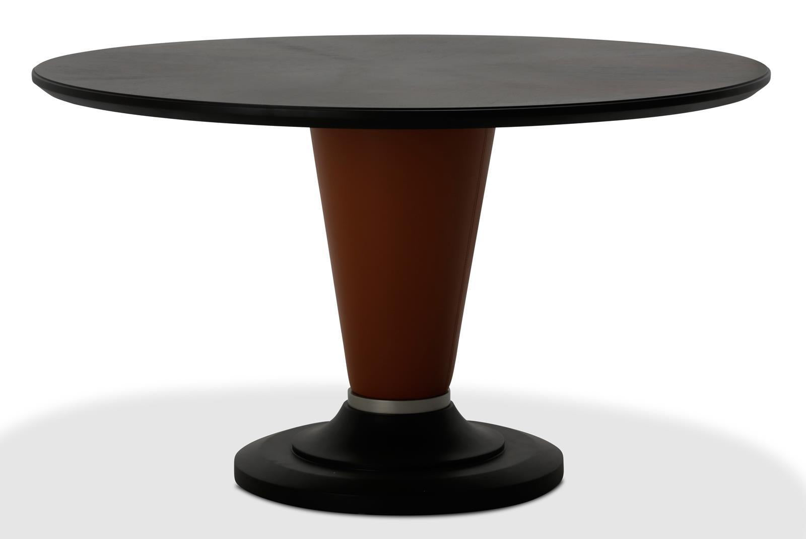 21 Cosmopolitan 54" Round Dining Table in Orange/Umber