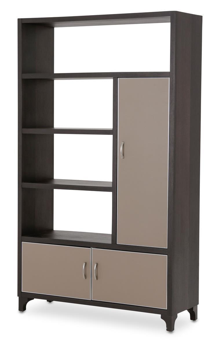 21 Cosmopolitan Right Bookcase in Umber/Taupe - Luxury Home Furniture (MI)