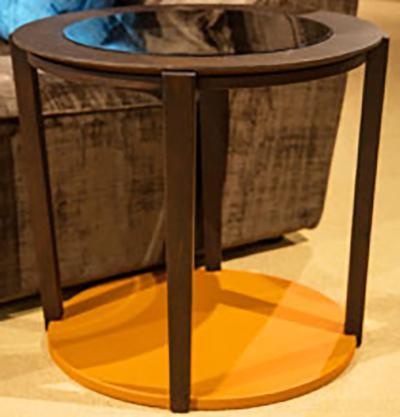 21 Cosmopolitan Round End Table in Umber/Orange - Luxury Home Furniture (MI)