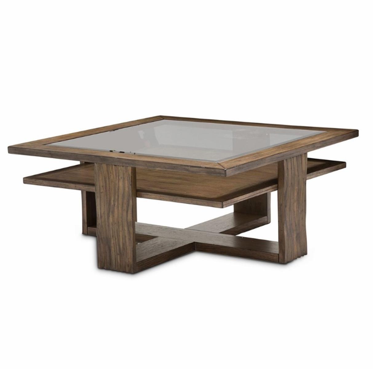 Del Mar Sound Square Cocktail Table in Boardwalk - Luxury Home Furniture (MI)