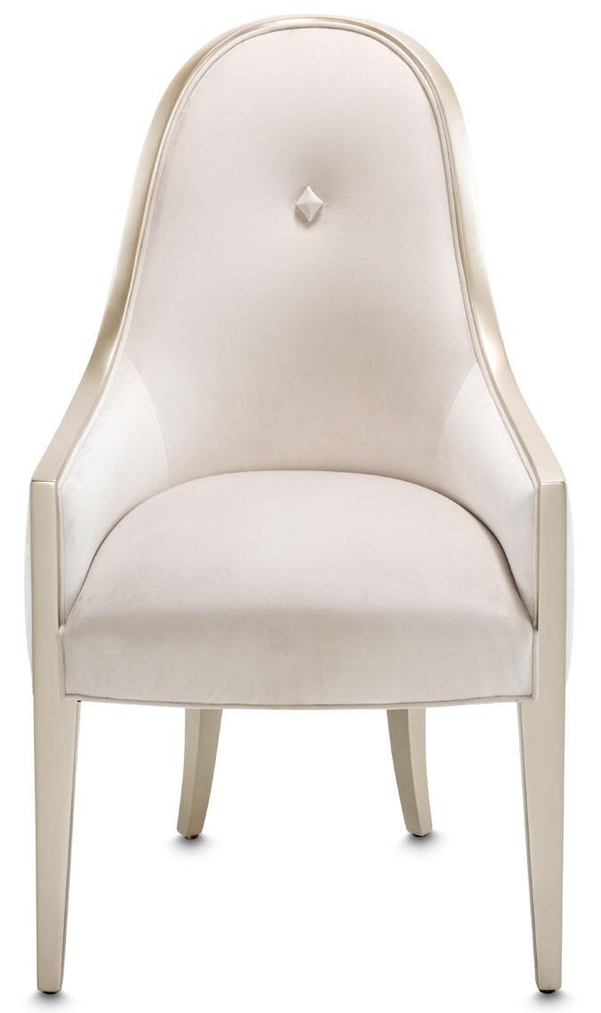 Furniture London Place Arm Chair in Creamy Pearl (Set of 2)