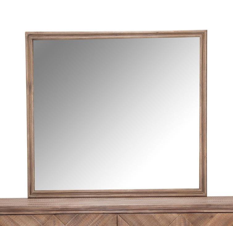 Hudson Ferry Mirror in Driftwood (Brown Fabric) - Luxury Home Furniture (MI)