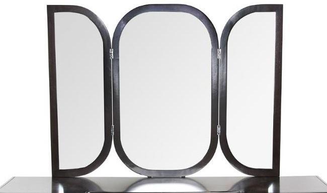 Paris Chic Vanity Wall Mirror in Espresso - Luxury Home Furniture (MI)