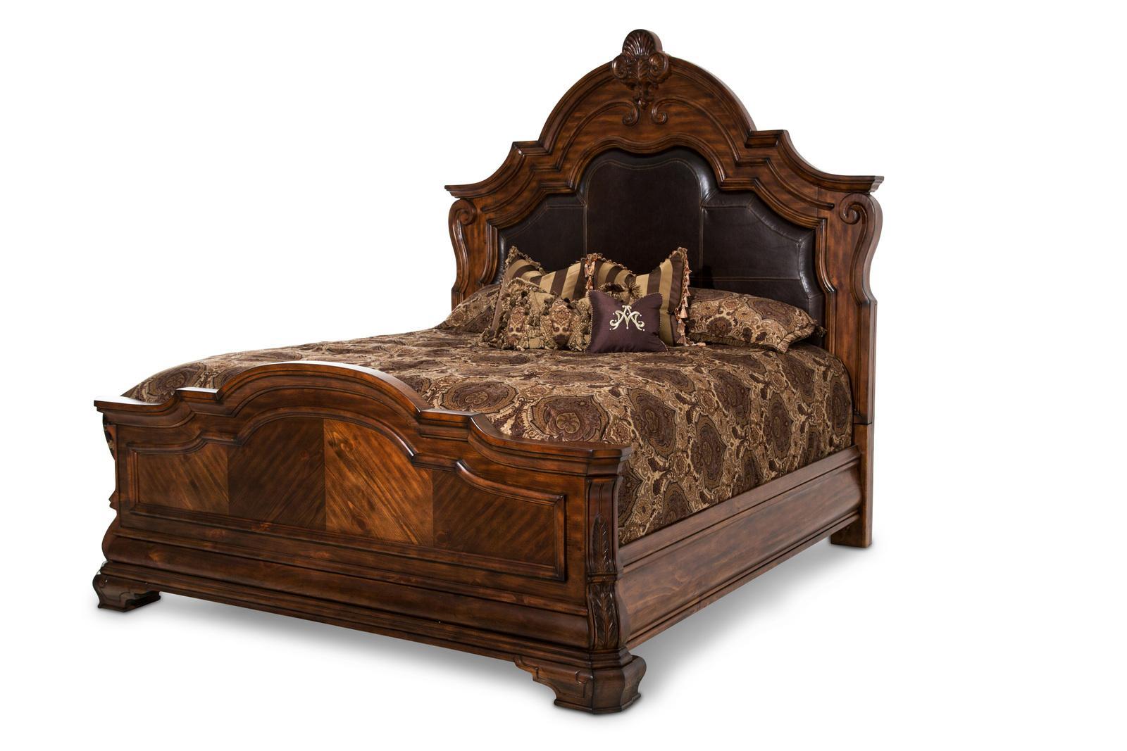 Tuscano Melange Queen Mansion Bed in Melange - Luxury Home Furniture (MI)
