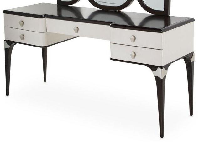 Paris Chic Vanity/Desk in Espresso - Luxury Home Furniture (MI)