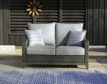 Elite Park Outdoor Loveseat, Lounge Chairs and Cocktail Table - Luxury Home Furniture (MI)