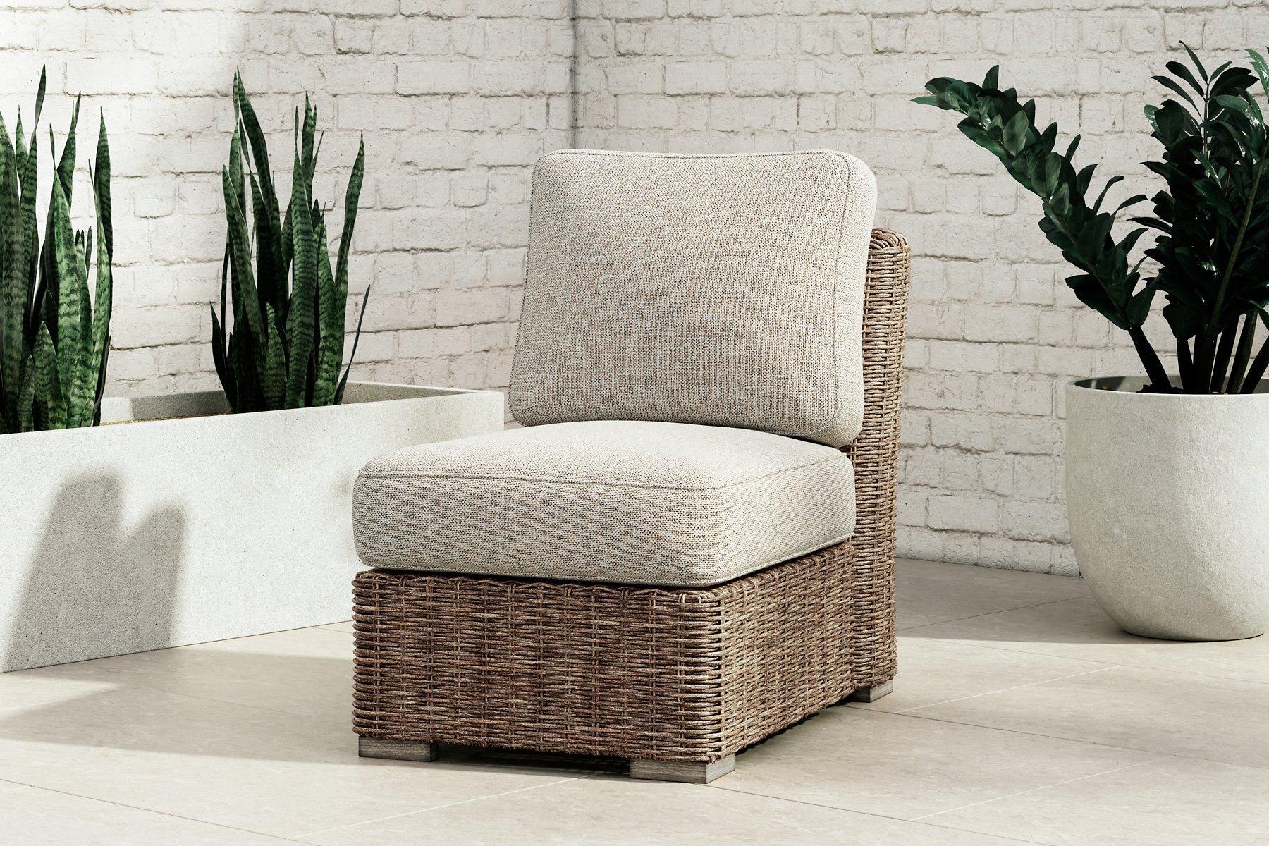 Beachcroft Outdoor Armless Chair with Cushion - Luxury Home Furniture (MI)