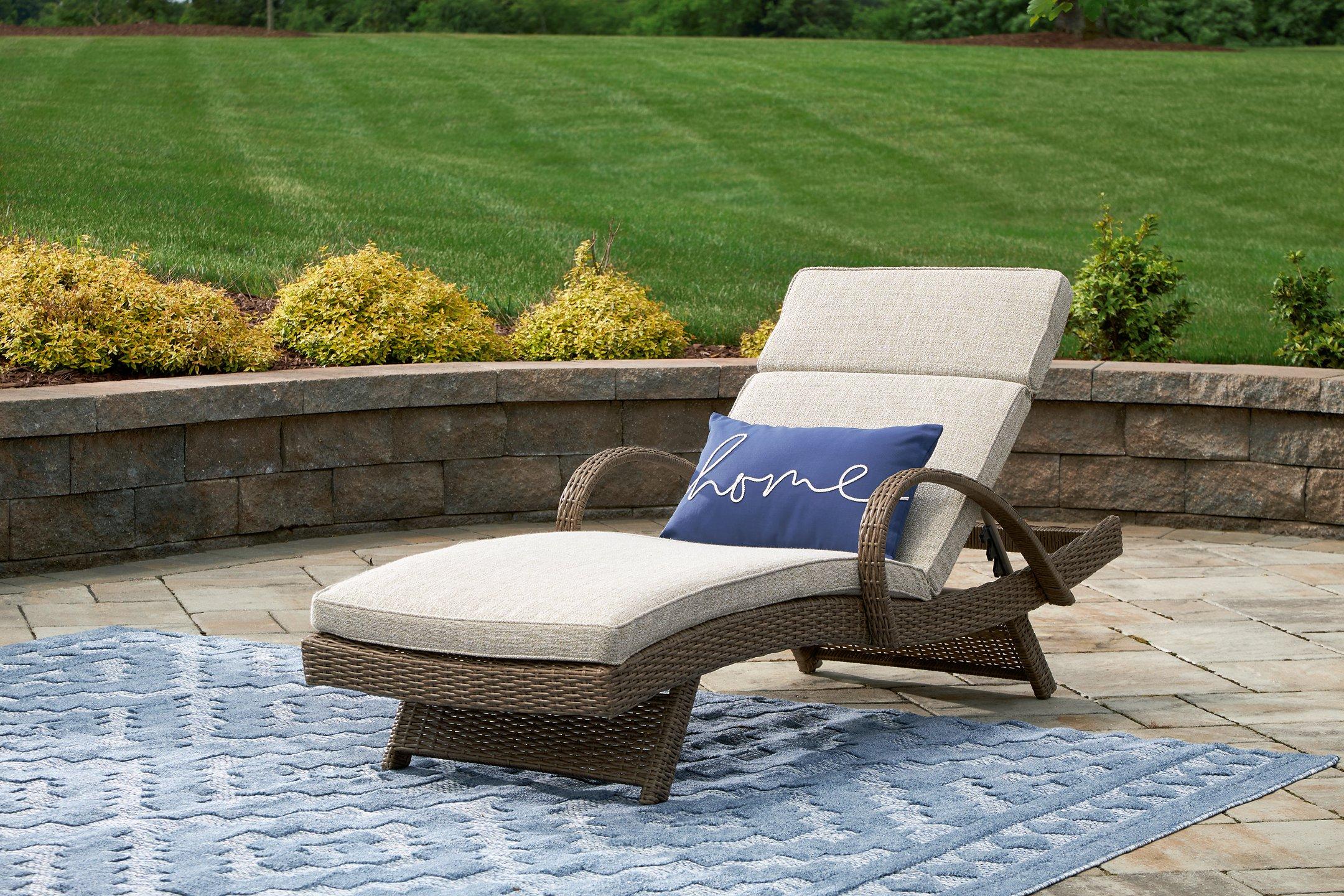 Beachcroft Outdoor Chaise Lounge with Cushion - Luxury Home Furniture (MI)