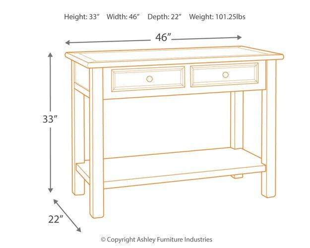 Bolanburg Sofa/Console Table - Luxury Home Furniture (MI)