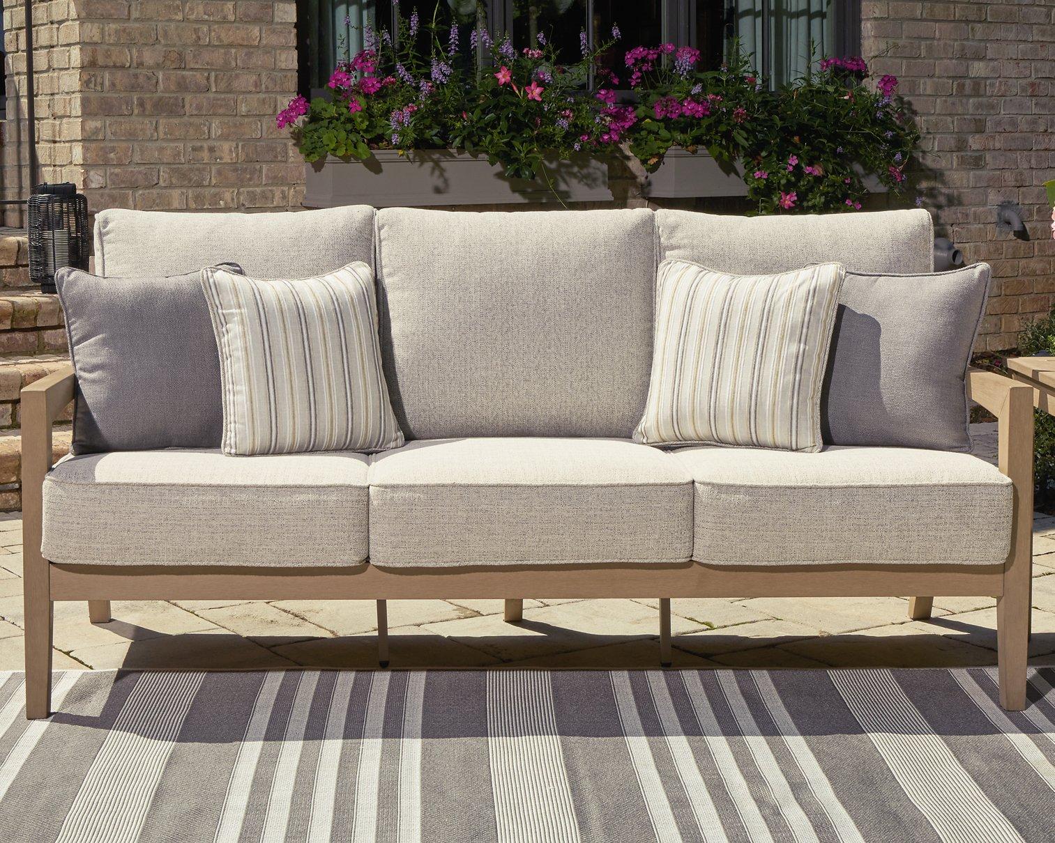 Hallow Creek Outdoor Sofa with Cushion - Luxury Home Furniture (MI)