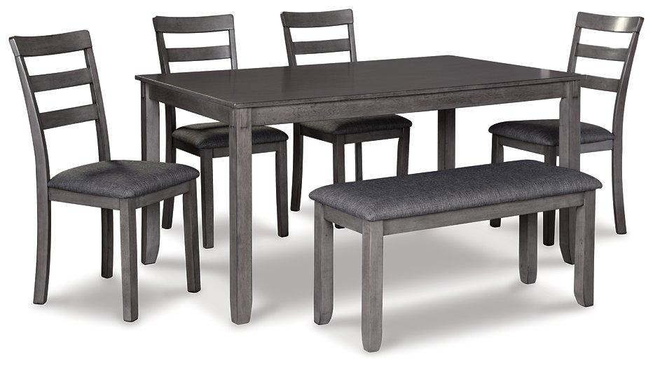Bridson Dining Table and Chairs with Bench (Set of 6) - Luxury Home Furniture (MI)