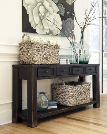 Gavelston Sofa/Console Table - Luxury Home Furniture (MI)