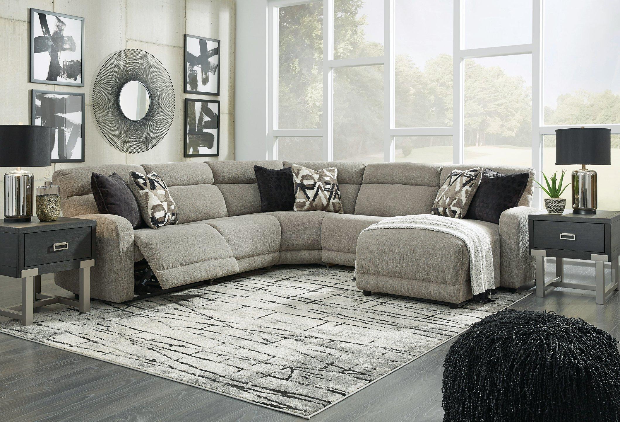 Colleyville Power Reclining Sectional with Chaise - Luxury Home Furniture (MI)