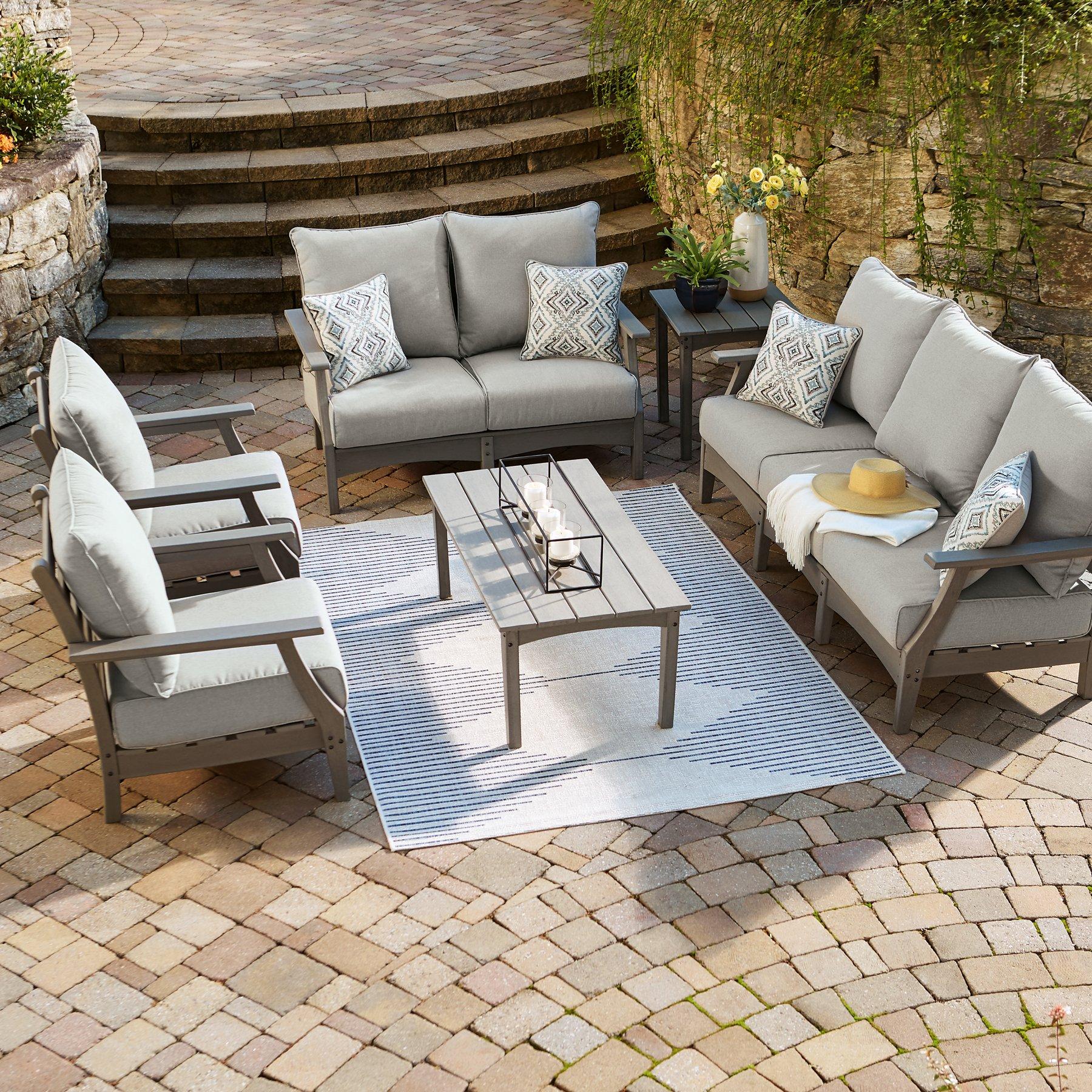 Visola Outdoor Sofa and Loveseat Set - Luxury Home Furniture (MI)