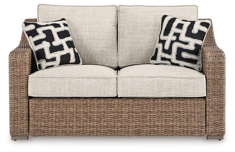 Beachcroft Outdoor Loveseat with Cushion - Luxury Home Furniture (MI)