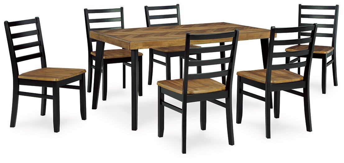 Blondon Dining Table and 6 Chairs (Set of 7) - Luxury Home Furniture (MI)